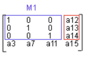 Setting the upper left 3x3 matrix to the identity matrix.