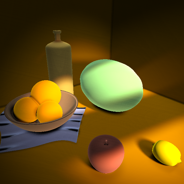 The scene with ambient occlusion.