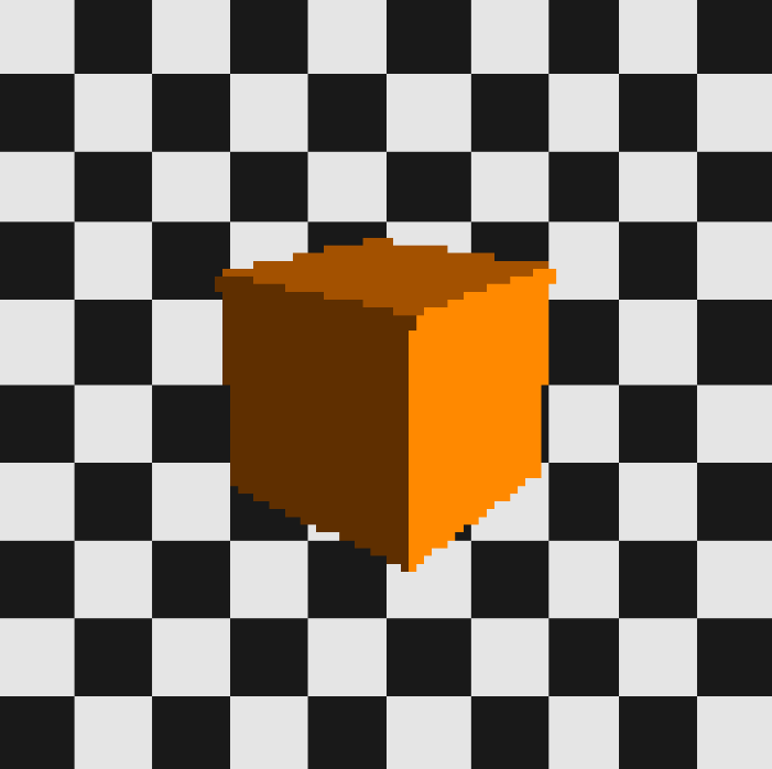 A raytraced cube.