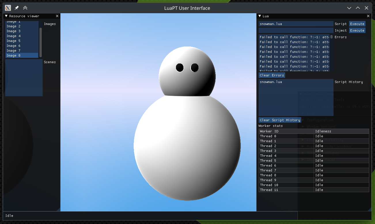 Result of week 4 showcasing a raymarched snowman