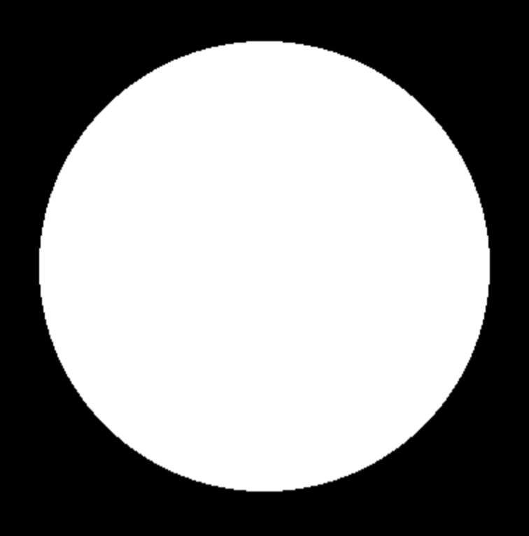 A circle defined by the SDF rasterization method above.