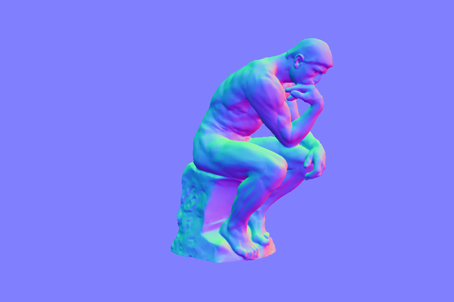 Normal map of the Thinker