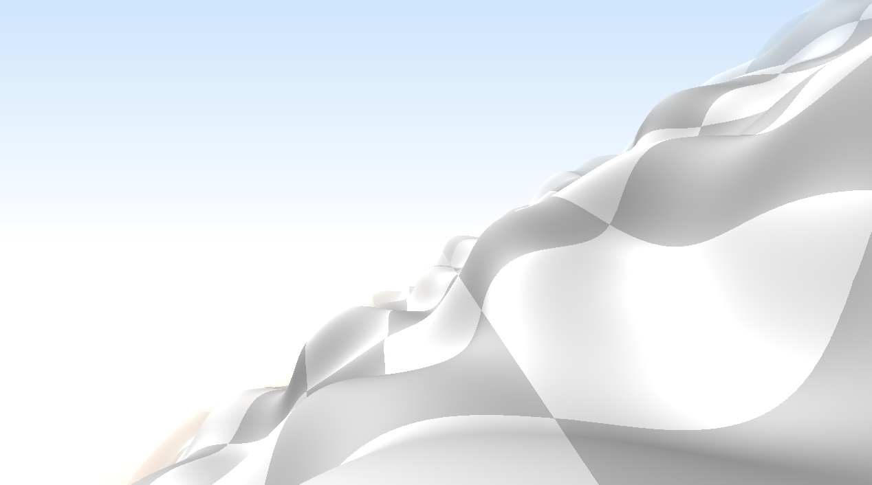 An image of a curvy, wavy world, deformed by Perlin noise.